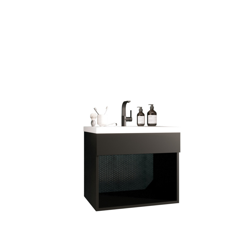 Zestaw LOGO - Szafka pod Umywalkę i Lustro, Nowoczesny Design | Meublia