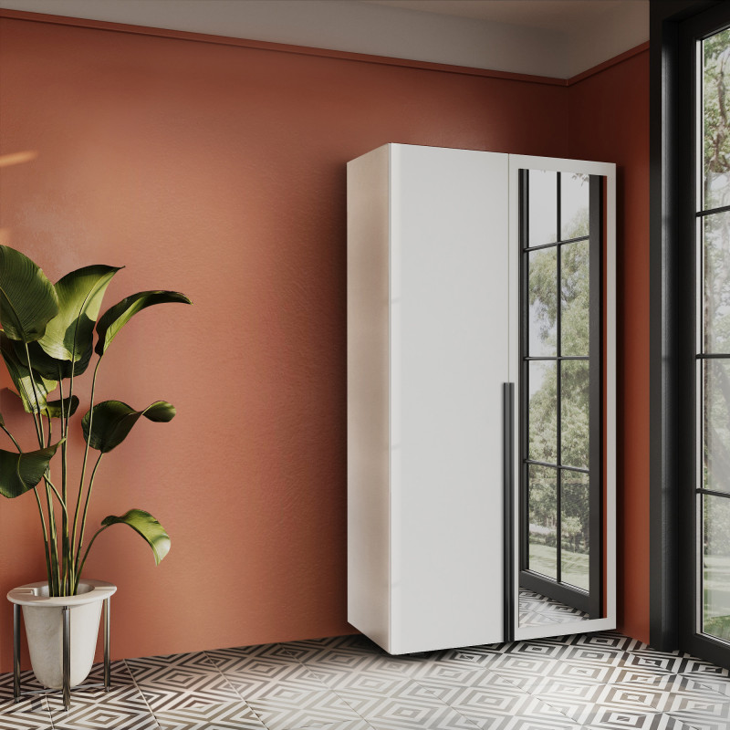 Szafa Garderoba uchylna Aria 90 Hexa z lustrem