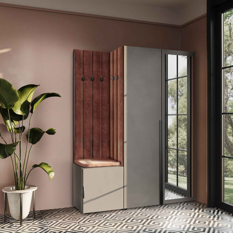 Garderoba Aria wersja 5 szara z lustrem Hexa Garderoba Aria wersja 5 szara z lustrem Hexa