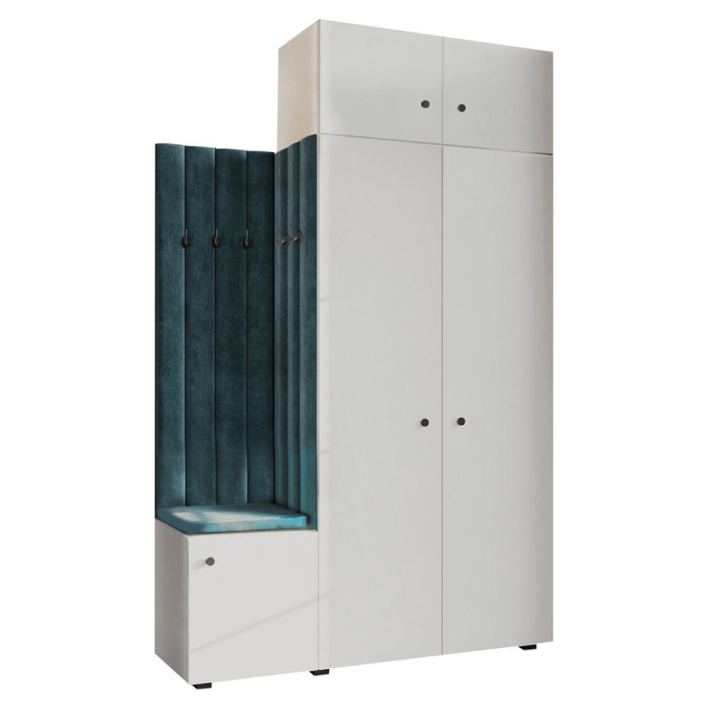 Garderoba Aria wersja 6 Biała z nadstawką