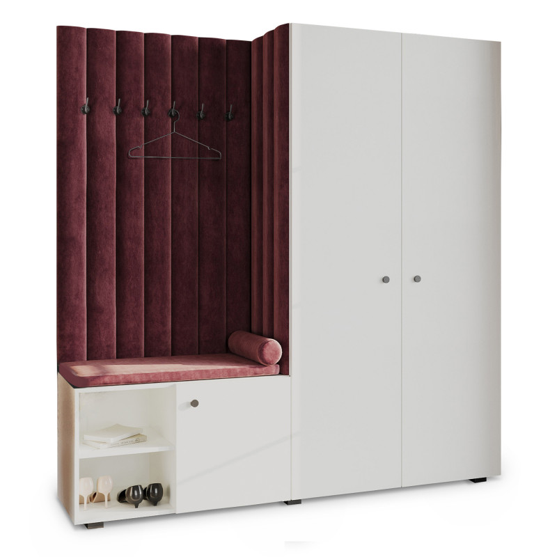 Garderoba Aria wersja 1 Biała uchwyt gałka