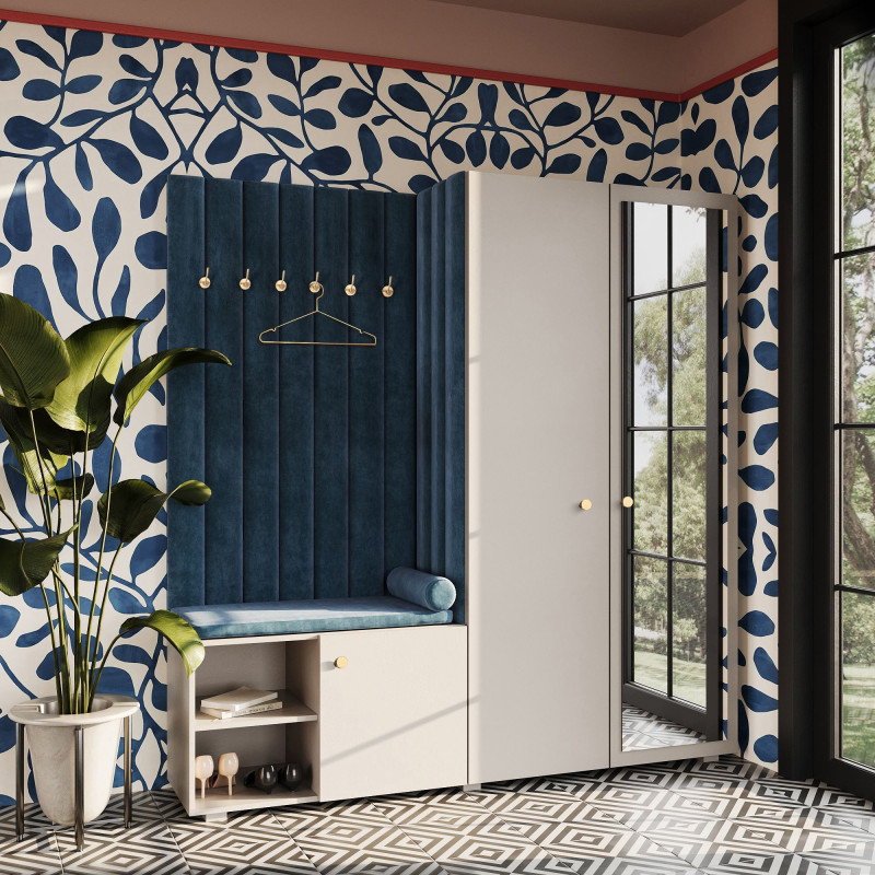 Garderoba Aria wersja 1 Kaszmir z lustrem uchwyt gałka