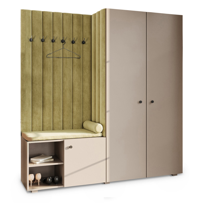 Garderoba Aria wersja 1 Beż Piaskowy uchwyt gałka