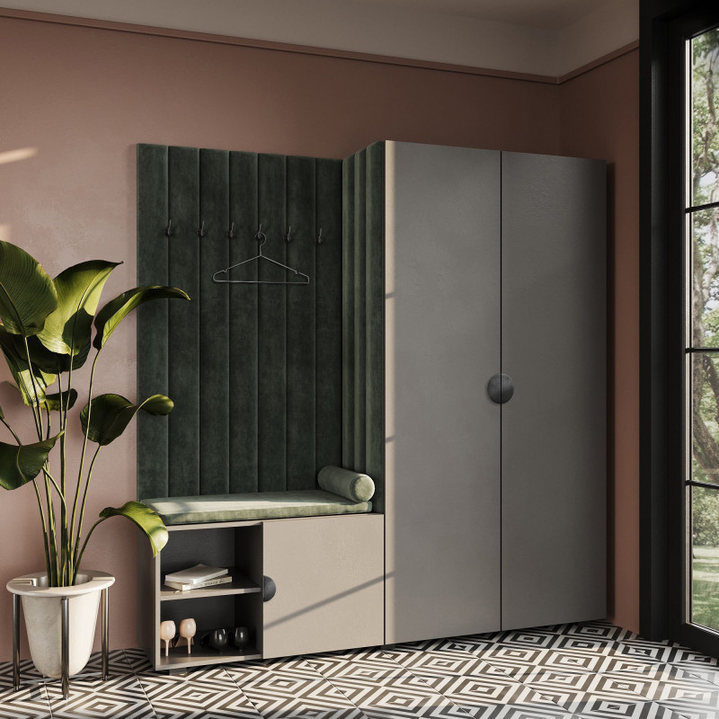 Garderoba wersja 1 Aria Szary uchwyt półokrągły Garderoba wersja 1 Aria Szary uchwyt półokrągły