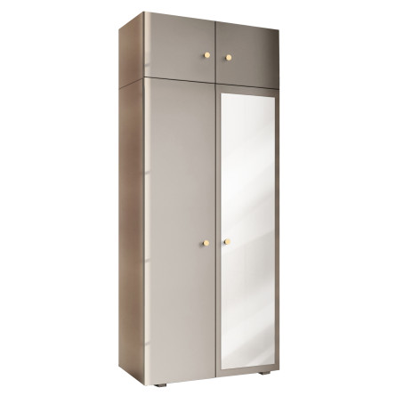Szafa Garderoba z nadstawką i lustrem uchylna Aria 90 uchwyt gałka