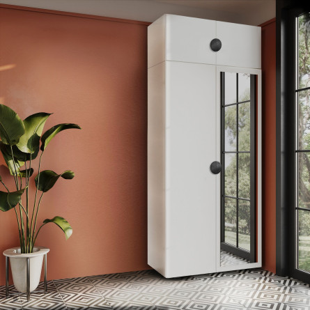 Szafa Garderoba z nadstawką i lustrem uchylna Aria 90 uchwyt półokrągły Szafa Garderoba z nadstawką i lustrem uchylna Aria 90 uchwyt półokrągły