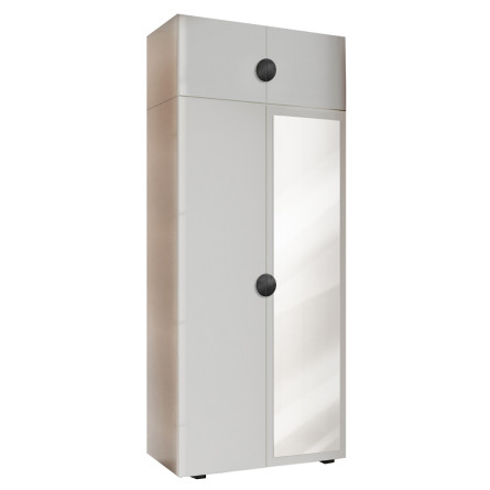 Szafa Garderoba z nadstawką i lustrem uchylna Aria 90 uchwyt półokrągły
