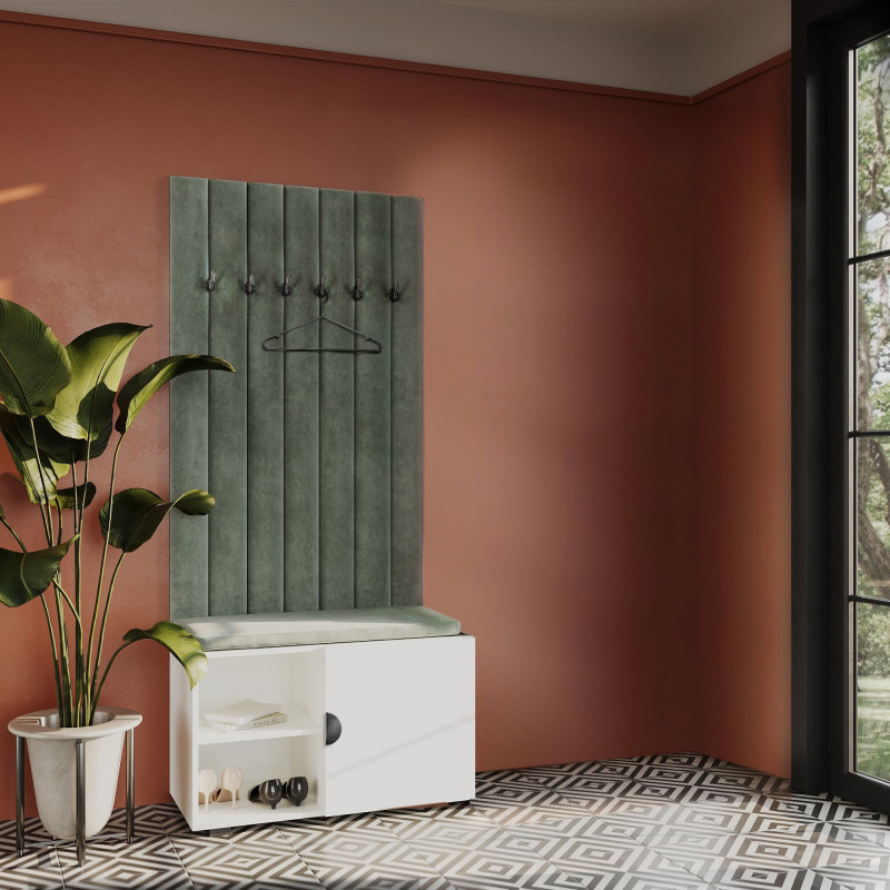 Garderoba wersja 2 Wieszak Aria Biała uchwyt półokrągły Garderoba wersja 2 Wieszak Aria Biała uchwyt półokrągły