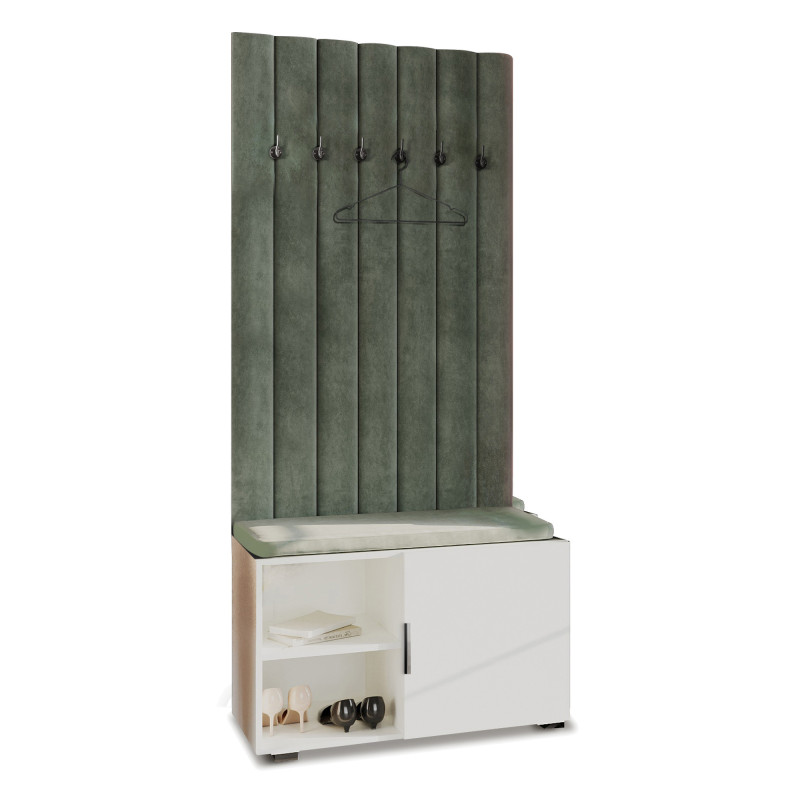 Garderoba wersja 2 Wieszak Aria Biała uchwyt Hexa