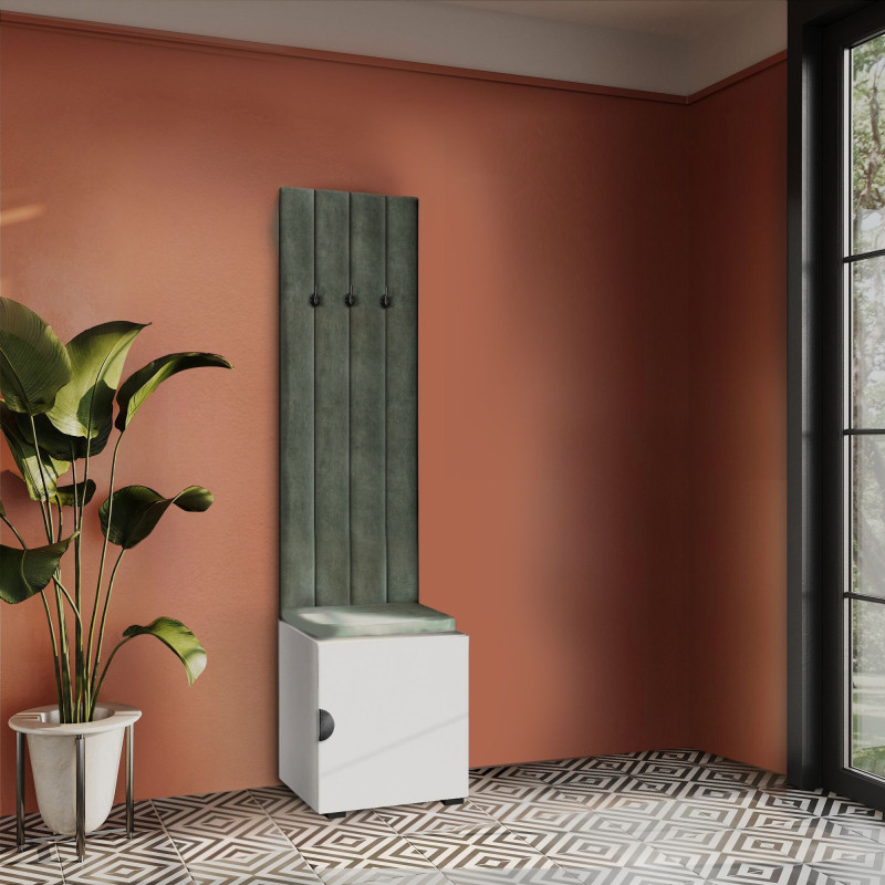 Garderoba Aria wersja 8 Wieszak Szafka 56 Biała uchwyt półokrągły