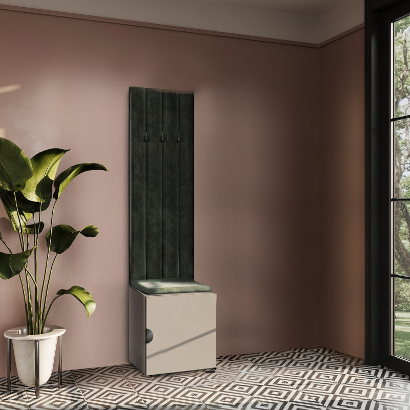 Garderoba Aria wersja 8 Wieszak szafka 56 Szary uchwyt półokrągły