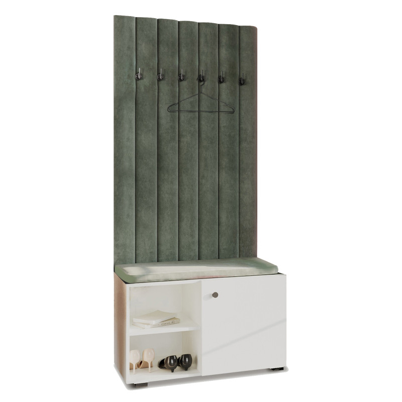 Garderoba Wieszak Aria wersja 2 Biała uchwyt gałka