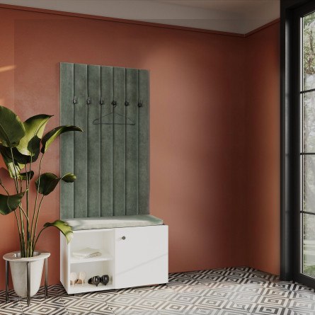 Garderoba Wieszak Aria wersja 2 Biała uchwyt gałka