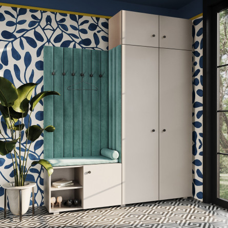 Garderoba Aria wersja 3 kaszmir z nadstawką uchwyt gałka Garderoba Aria wersja 3 kaszmir z nadstawką uchwyt gałka