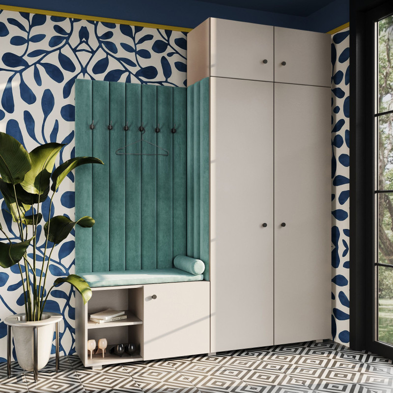 Garderoba Aria wersja 3 kaszmir z nadstawką uchwyt gałka Garderoba Aria wersja 3 kaszmir z nadstawką uchwyt gałka