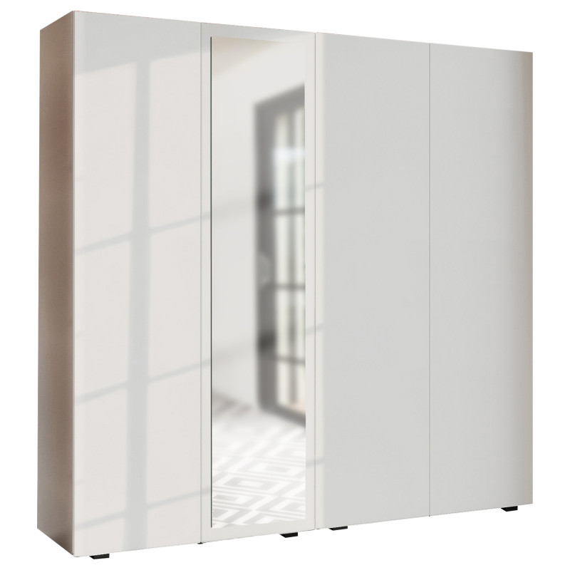 Szafa Garderoba uchylna podwójna Aria 180 biała PTO