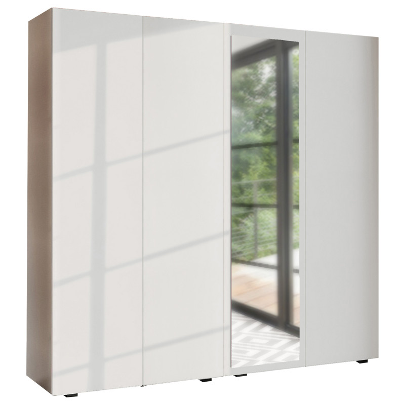 Szafa Garderoba uchylna podwójna Aria 180 biała PTO