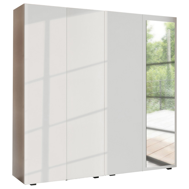 Szafa Garderoba uchylna podwójna Aria 180 biała PTO