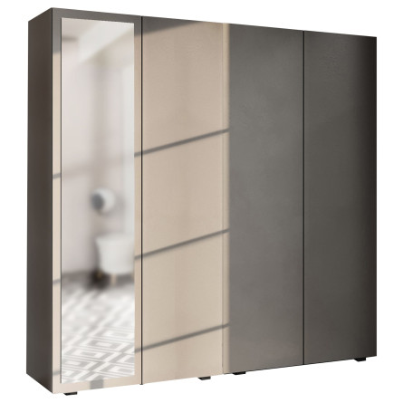 Szafa Garderoba uchylna podwójna Aria 180 szary pallad PTO