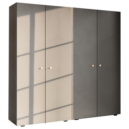 Szafa Garderoba uchylna podwójna Aria 180 szary pallad GZ