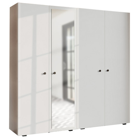 Szafa Garderoba uchylna podwójna Aria 180 biała