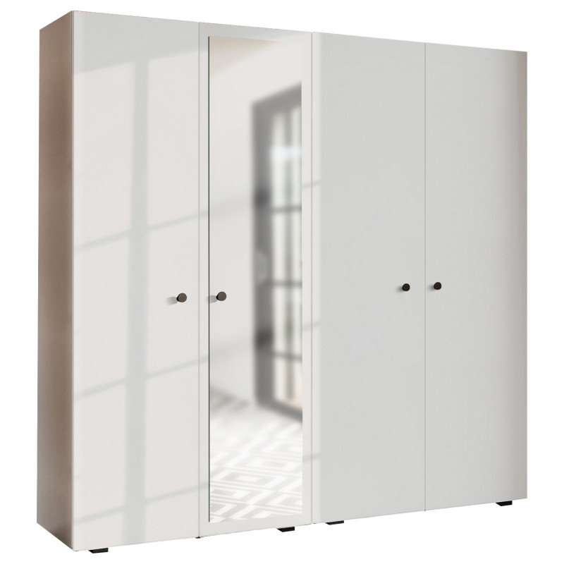 Szafa Garderoba uchylna podwójna Aria 180 biała