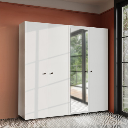 Szafa Garderoba uchylna podwójna Aria 180 biała