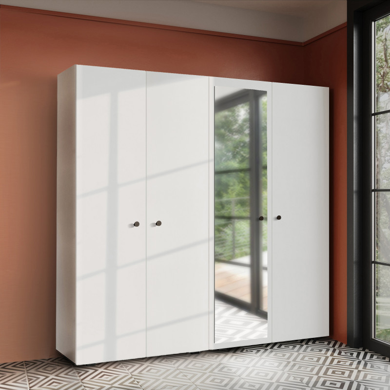 Szafa Garderoba uchylna podwójna Aria 180 biała