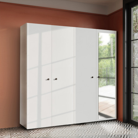 Szafa Garderoba uchylna podwójna Aria 180 biała