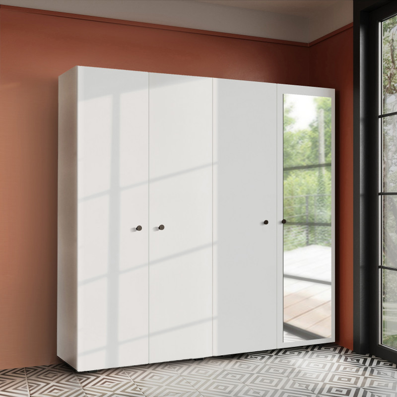 Szafa Garderoba uchylna podwójna Aria 180 biała