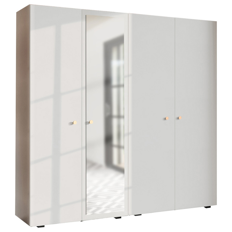 Szafa Garderoba uchylna podwójna Aria 180 biała GZ