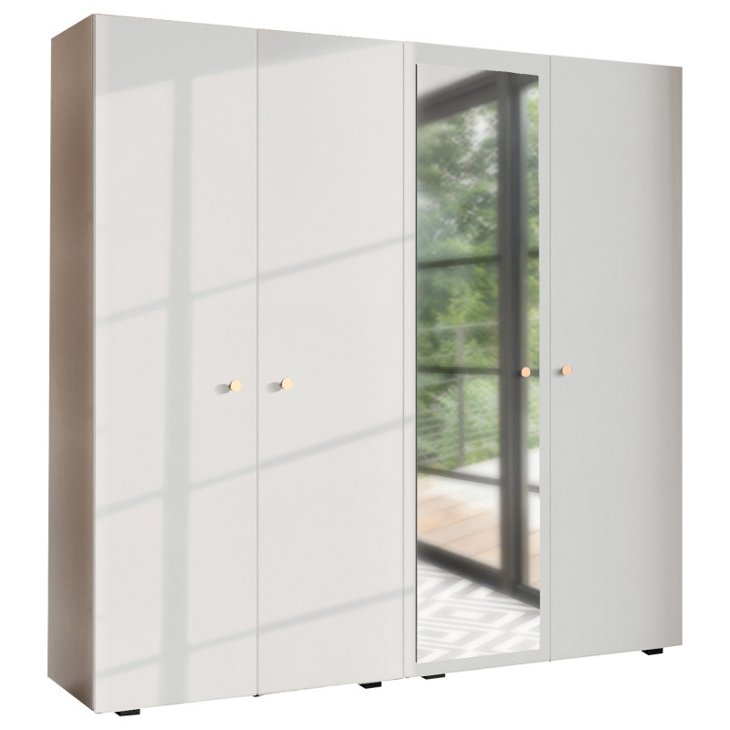 Szafa Garderoba uchylna podwójna Aria 180 biała GZ