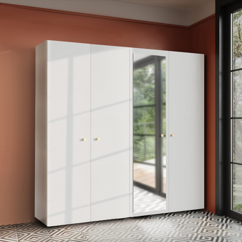 Szafa Garderoba uchylna podwójna Aria 180 biała GZ