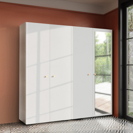 Szafa Garderoba uchylna podwójna Aria 180 biała GZ