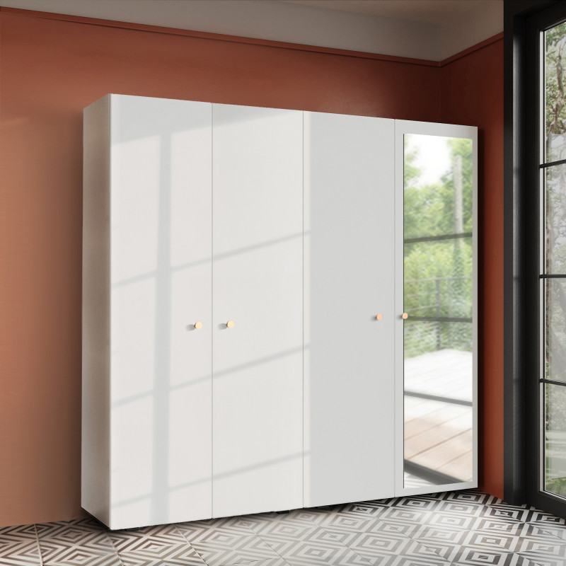 Szafa Garderoba uchylna podwójna Aria 180 biała GZ