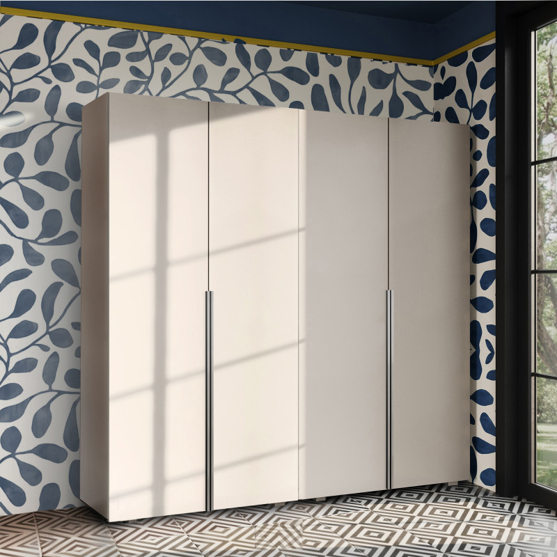 Szafa Garderoba uchylna podwójna Aria 180 kaszmir hexa czarna