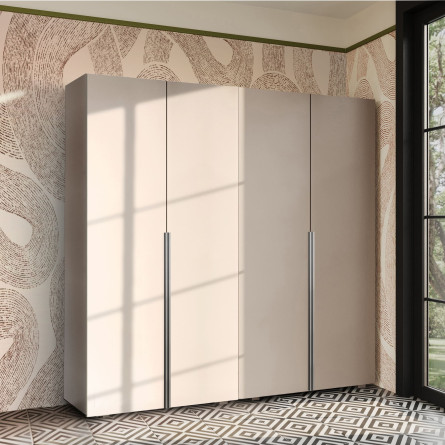 Szafa Garderoba uchylna podwójna Aria 180 piasek pustyni hexa czarna