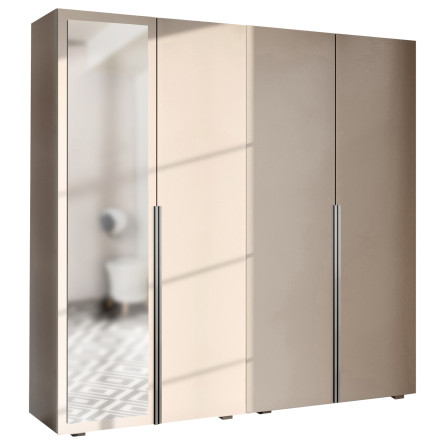 Szafa Garderoba uchylna podwójna Aria 180 piasek pustyni hexa czarna