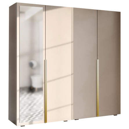 Szafa Garderoba uchylna podwójna Aria 180 piasek pustyni Hexa złota