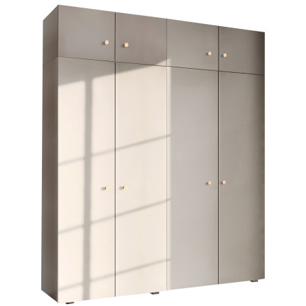Szafa Garderoba uchylna podwójna Aria 180 kaszmirowy beż GZ z nadstawką