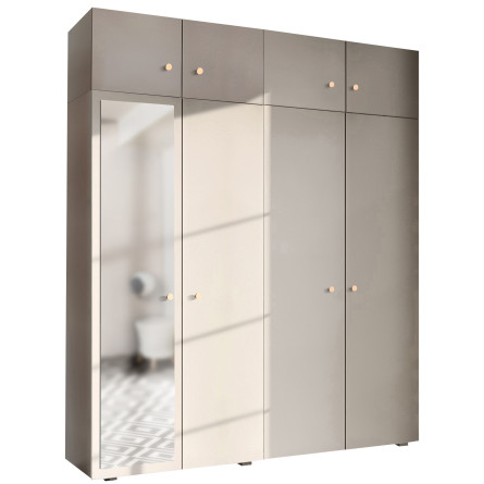 Szafa Garderoba uchylna podwójna Aria 180 kaszmirowy beż GZ z nadstawką