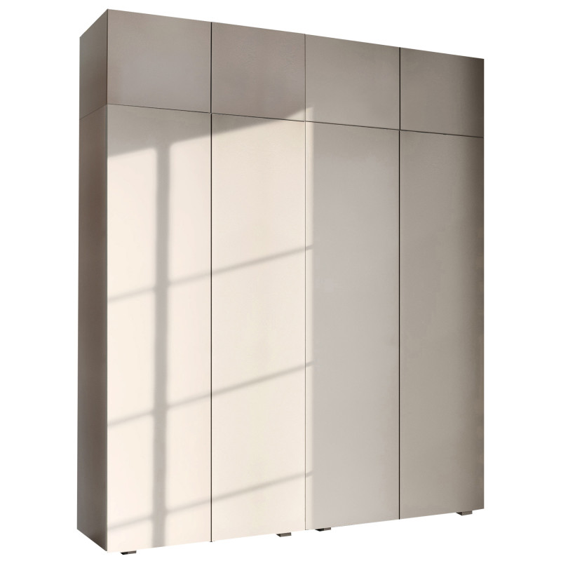 Szafa Garderoba uchylna podwójna Aria 180 kaszmirowy beż PTO z nadstawką