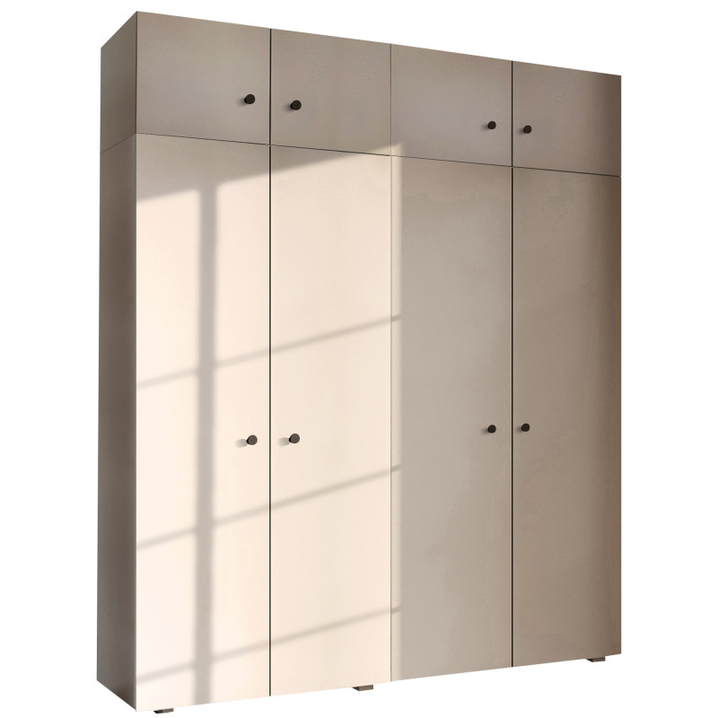 Szafa Garderoba uchylna podwójna Aria 180 piasek pustyni z nadstawkę