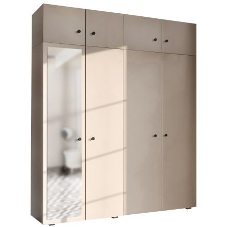 Szafa Garderoba uchylna podwójna Aria 180 piasek pustyni z nadstawkę