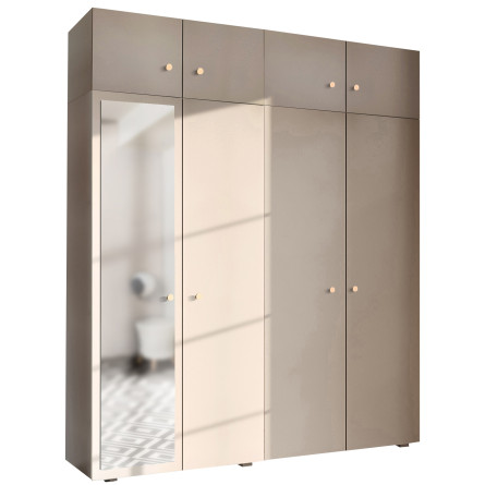 Szafa Garderoba uchylna podwójna Aria 180 piasek pustyni GZ z nadstawką
