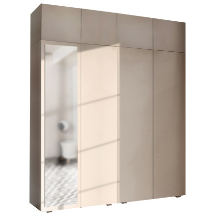 Szafa Garderoba uchylna podwójna Aria 180 piasek pustyni PTO z nadstawką