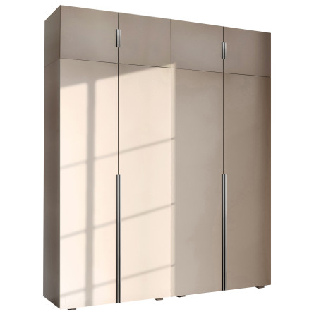 Szafa Garderoba uchylna podwójna Aria 180 piasek pustyni hexa czarna z nadstawką