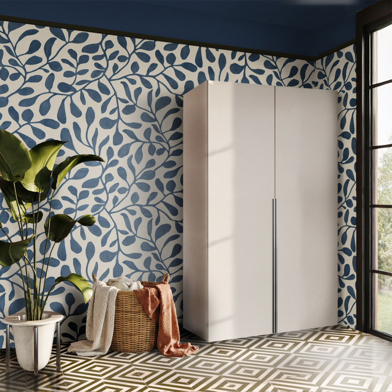 Szafa Garderoba uchylna podwójna Aria 112 kaszmirowy beż hexa czarna