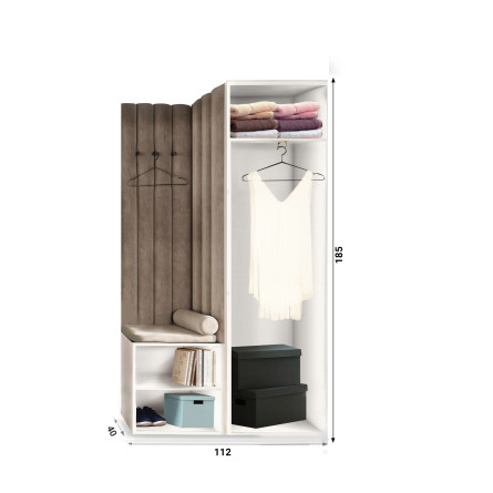 Garderoba Aria wersja 9 szara PTO Garderoba Aria wersja 9 szara PTO