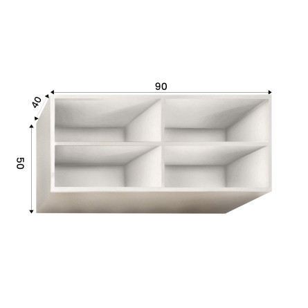 Nadstawka nad szafę Aria 90cm moon